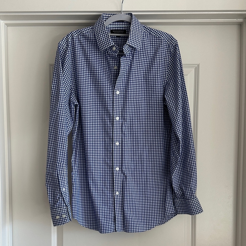Men's Blue Checkered Shirt